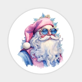 Groovy Hippie Retro Santa Claus Magnet